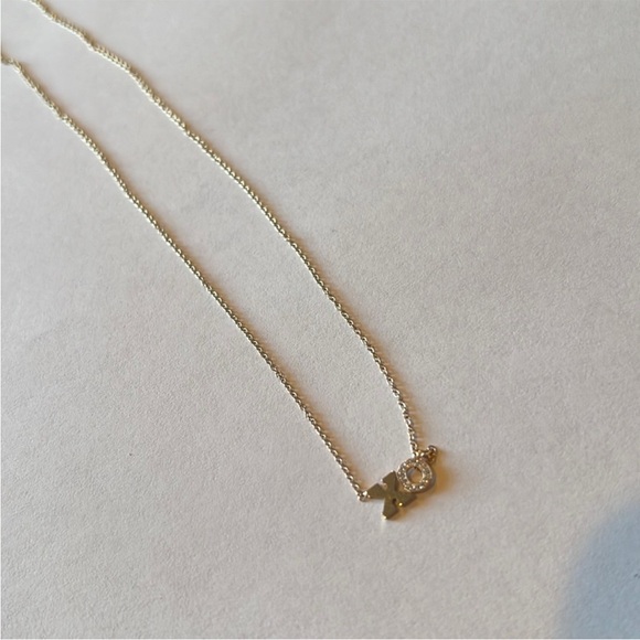 Zoe chicco XO necklace 14k yellow gold white pave diamonds - Picture 3 of 7